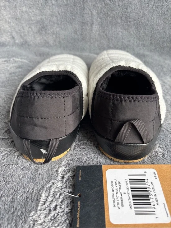 The North Face ThermoBall Traction V Denali Slipper GardeniaWhite/Black 5M NIB - Picture 5 of 7